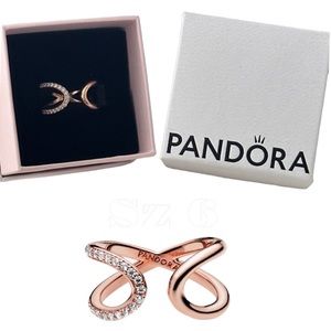 Pandora Wrapped Open Infinity Rose Gold Ring